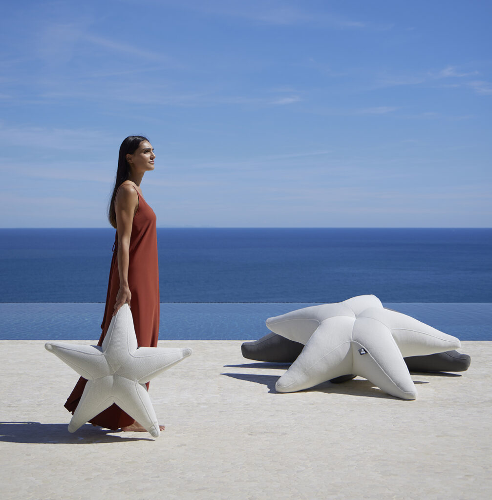 starfish pouf outdoor patio garden furniture