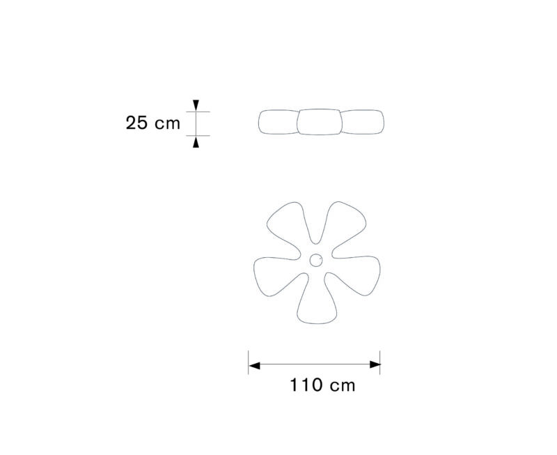 FLOWER L 110Øx25H AGORA ANTHRACITA - Imagen 7